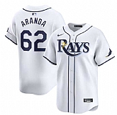 Men's Tampa Bay Rays #62 Jonathan Aranda White Home Limited Stitched Baseball Jersey Dzhi,baseball caps,new era cap wholesale,wholesale hats
